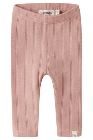 slim regular waist legging roze ajour
