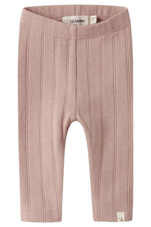 slim regular waist legging roze ajour
