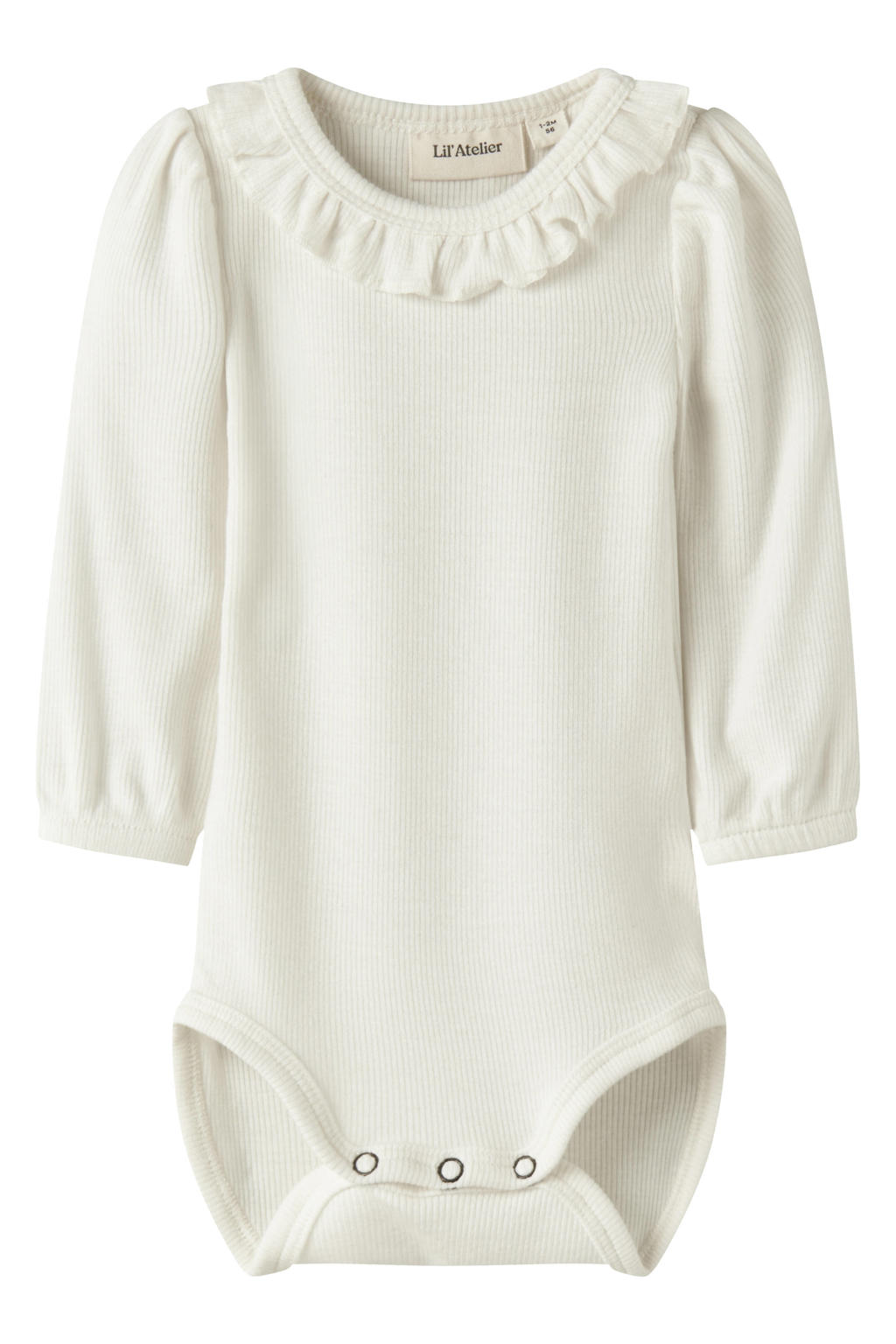 LIL' ATELIER BABY romper ecru met textuur