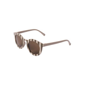 zonnebril rond gestreept beige/bruin
