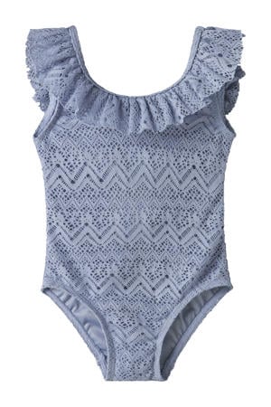 badpak met ruches blauw