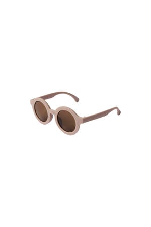 zonnebril rond beige