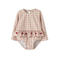 LIL' ATELIER BABY badpak met ruitenprint roze/wit