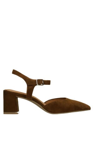 suède pumps bruin
