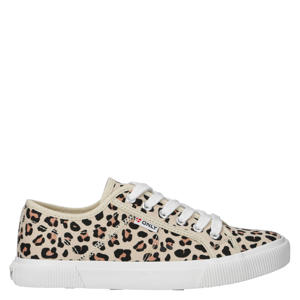 Onlnicola sneakers met panterprint beige/zwart