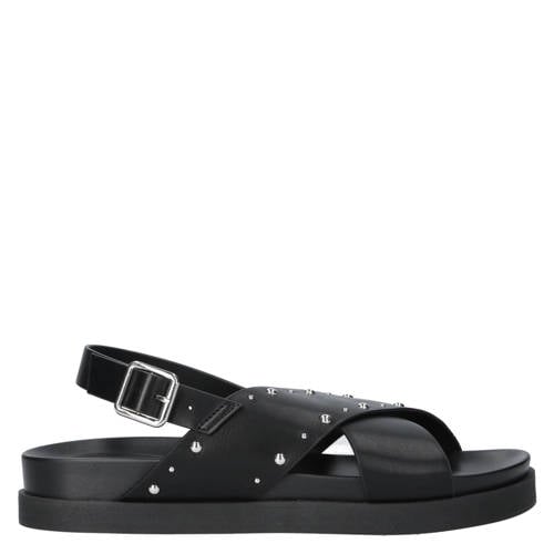 ONLY Onlminnie-19 Studs Cross Strap Sandal sandalen zwart afbeelding
