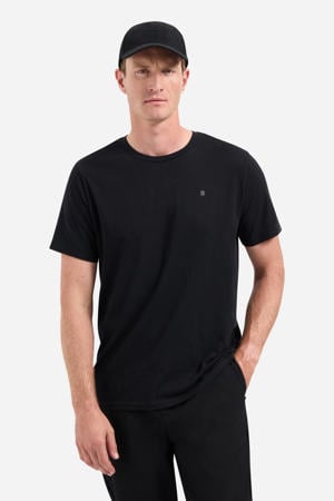 regular T-shirt zwart