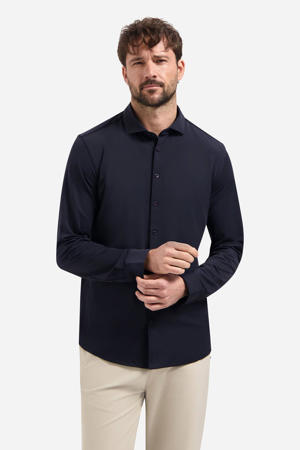 regular casual overhemd donkerblauw