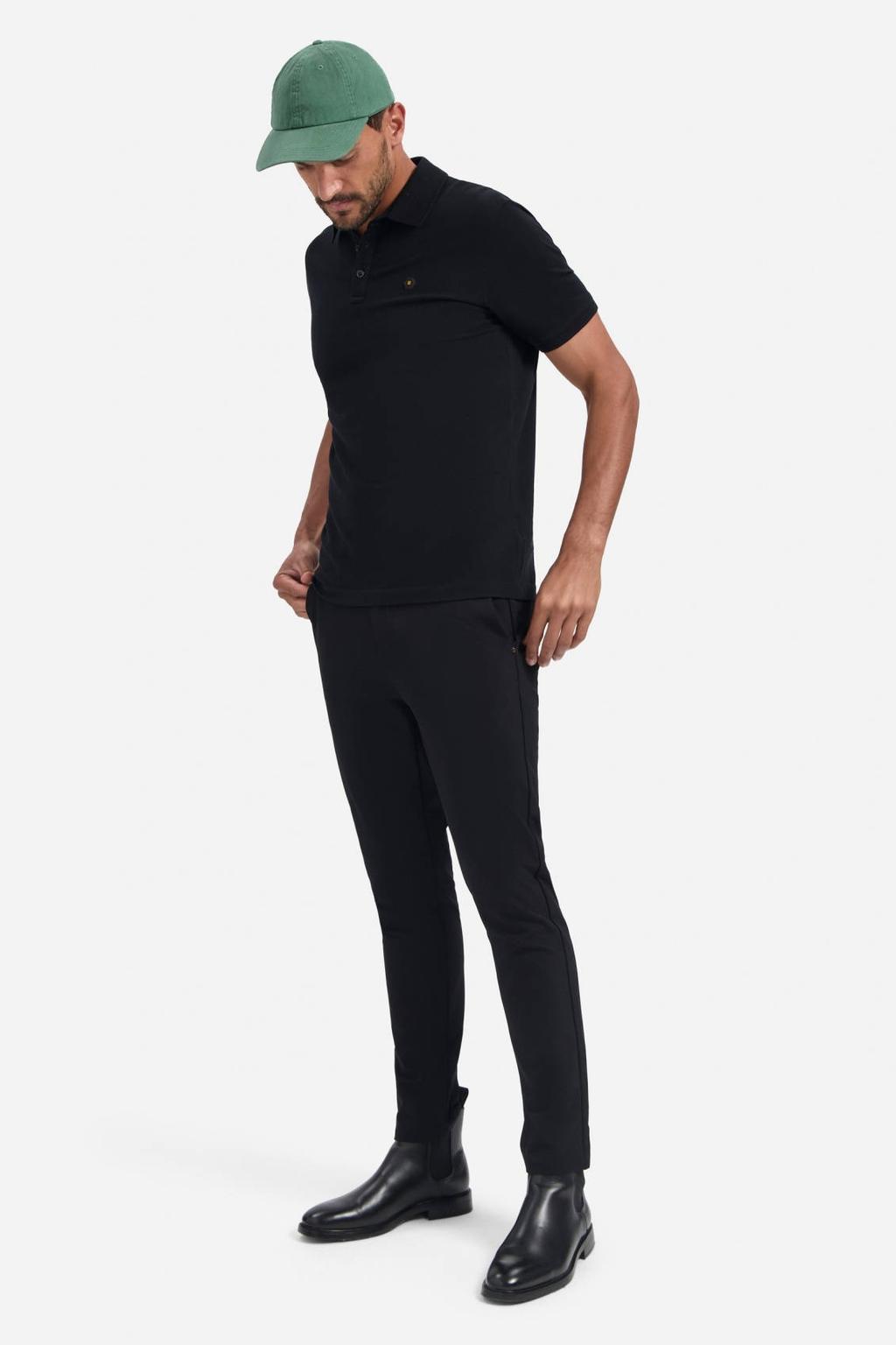 No Excess regular polo zwart