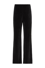 thumbnail: Zwarte dames Calvin Klein straight regular waist broek van polyester met elastische tailleband en effen