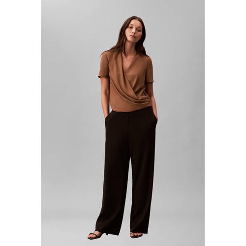 Calvin Klein overslagtop bruin afbeelding