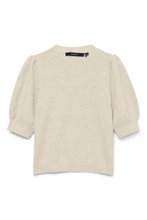 trui fijn gebreid beige