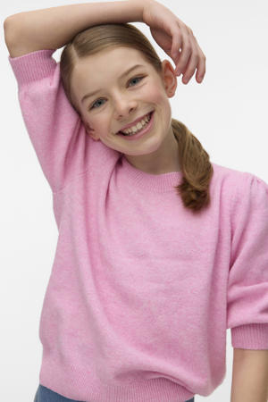 trui fijn gebreid roze