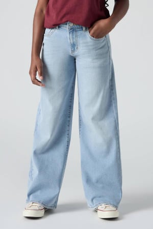 high waist baggy jeans medium blue denim