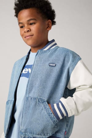 denim bomberjack light blue denim