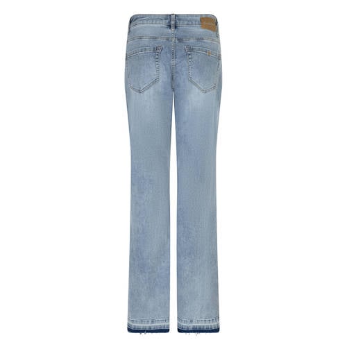 Red Button Bibette Released Hem high waist straight leg jeans light blue denim afbeelding