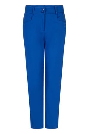 straight regular waist broek blauw