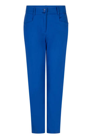 straight regular waist broek blauw