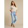 Red Button Kate Fancy Stitching slim fit jeans light blue denim