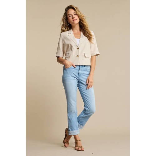 Red Button Kate Fancy Stitching slim fit jeans light blue denim afbeelding