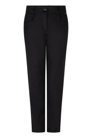 straight regular waist broek zwart