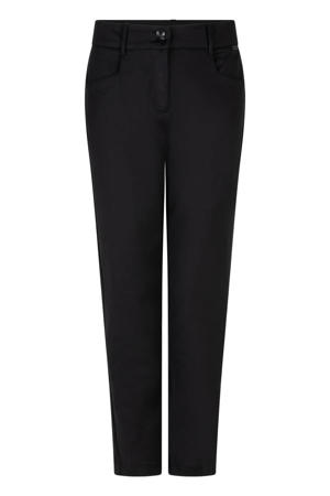 straight regular waist broek zwart