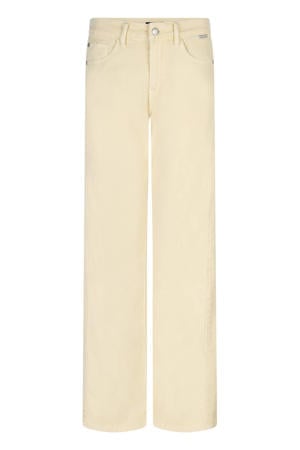 Claudette Slanted Seams Twill L33 straight leg jeans lichtgeel