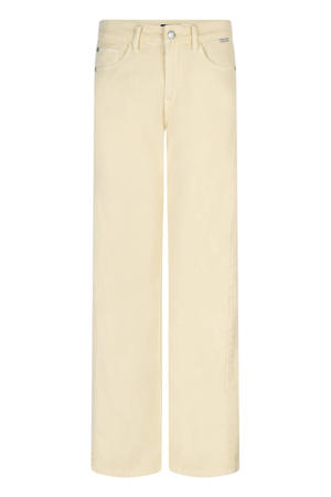 Claudette Slanted Seams Twill L33 straight leg jeans lichtgeel