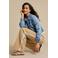 Red Button straight regular waist broek zand