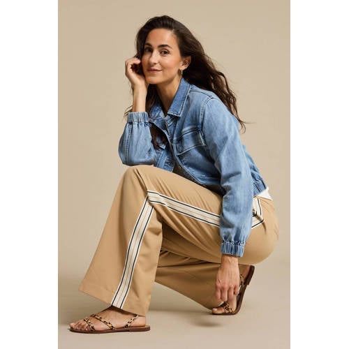 Red Button straight regular waist broek zand afbeelding