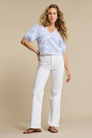 Colette 5pocket white straight leg jeans wit