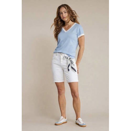 Red Button straight high waist denim short wit afbeelding