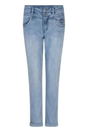 Sienna Bleach high waist slim fit jeans light blue denim