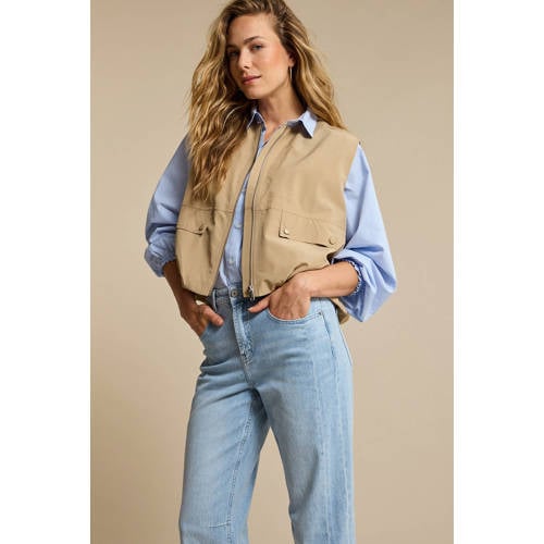 Red Button Caitlina Sidepatch Light Blue high waist barrel jeans light blue denim afbeelding