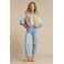 Red Button Caitlina Sidepatch Light Blue high waist barrel jeans light blue denim