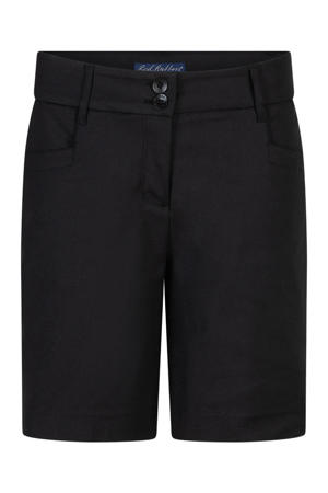 straight high waist chino short zwart