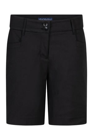 straight high waist chino short zwart
