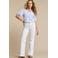 Red Button gestreepte gebloemde blouse blauw
