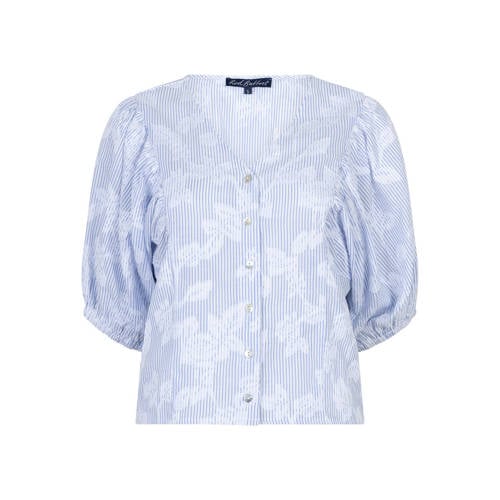 Red Button gestreepte gebloemde blouse blauw afbeelding