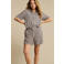 Red Button high waist bermuda short met panterprint bruin