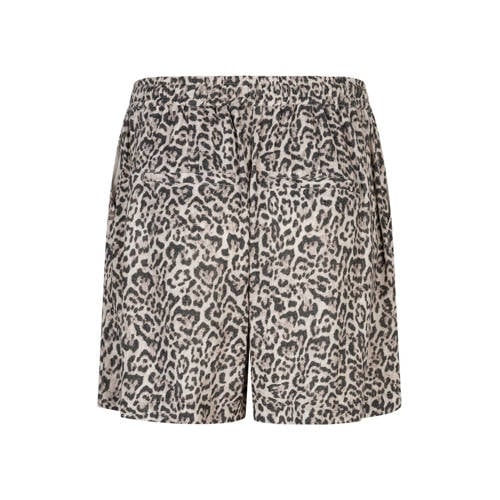 Red Button high waist bermuda short met panterprint bruin afbeelding