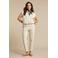 Red Button high waist casual broek beige gebreid