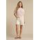 Red Button denim straight high waist short ecru