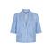 Red Button regular blazer met linnen met krijtstreep lichtblauw