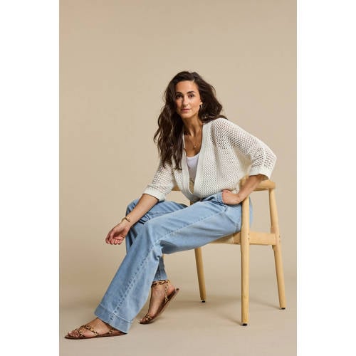 Red Button Colette Elastic Waistband Denim straight leg jeans lichtblauw afbeelding