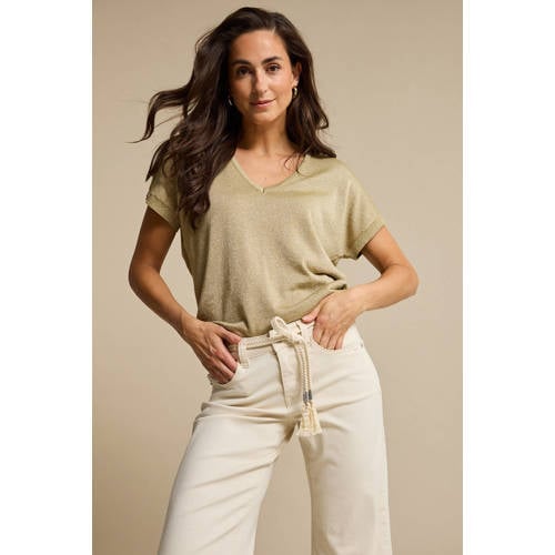 Red Button Colette & Belt Ecru straight leg jeans ecru afbeelding