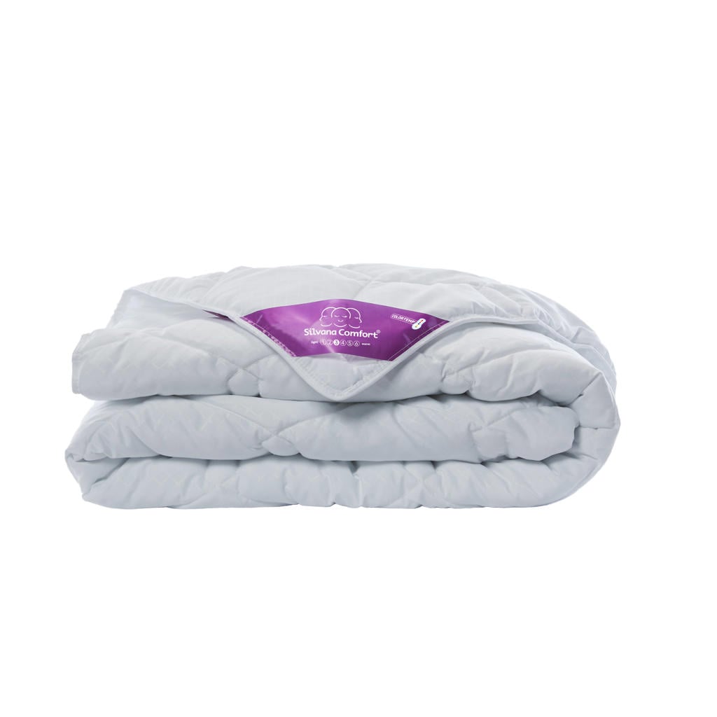Silvana comfort paars enkel dekbed - wit