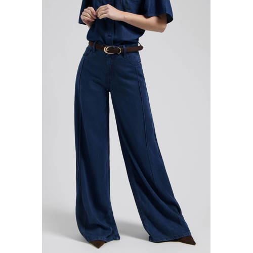 Florez Riley Wide Leg wide leg jeans dark blue denim afbeelding