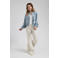 Florez denim bomberjack light blue denim