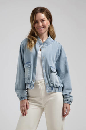 denim bomberjack light blue denim